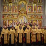 В рамках проведения сборов военных священников группировки "Днепр" в Александро-Невском кафедральном соборе был совершён молебен