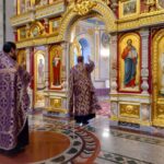 Всенощное бдение  в канун Недели 5-й Великого поста, преподобной Марии Египетской, в кафедральном Александро-Невского собора.