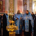Праздничные богослужения в день празднования Введения во храм Пресвятой Богородицы, в кафедральном соборе святого благоверного князя Александра Невского