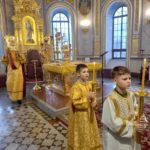 Литургия в Неделю о блудном сыне в кафедральном Свято-Александро-Невском соборе.