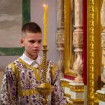 Божественная литургия  в Великий Четверток, день Воспоминания Тайной Вечери в кафедральном Александро-Невском собре.