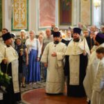 Праздничные богослужения в Александро-Невском кафедральном соборе в день празднования Преображения Господа Бога и Спаса нашего Иисуса Христа