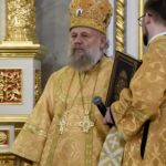 Архиерейская Божественная в кафедральном Свято-Александро-Невском соборе г. Симферополя   в день памяти святителя, Спиридона, епископа Тримифунтского чудотворца.