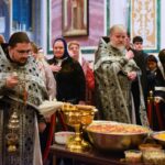 Божественная литургия Преждеосвященных Даров в Свято-Александро-Невском кафедральном соборе.