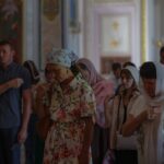 Благодарственный молебен, в завершение которого были вручены сертификаты об успешном окончании библейско-богословских курсов при Просветительском центре имени св. Гурия, архиепископа Таврического