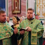 Всенощное бдение в кафедральном соборе святого благоверного князя Александра Невского  в канун праздника Святой Троицы (Пятидесятницы)
