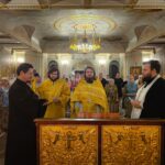 Праздничные богослужения в нижнем храме Александро-Невского кафедрального собора в день памяти равноапостольного великого князя Владимира и празднования 1038-летия Крещения Руси