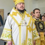 В ВОССТАНОВЛЕННОМ ХРАМЕ 4-Х СВЯТИТЕЛЕЙ МОСКОВСКИХ ПЕТРА, АЛЕКСИЯ, ИОНЫ И ФИЛИППА В ПРЕСТОЛЬНЫЙ ПРАЗДНИК ЕПИСКОП КАЛЛИНИК СОВЕРШИЛ ПЕРВУЮ БОЖЕСТВЕННУЮ ЛИТУРГИЮ.
