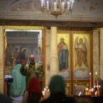 Божественная литургия в Александро-Невском кафедральном соборе в памяти преподобного Сергия, игумена Радонежского, всея России чудотворца