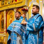 Литургия в праздник Сретения Господня в кафедральном соборе святого благоверного князя Александра Невского.