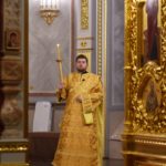 Богослужение в канун Недели 26-й по Пятидесятнице в кафедральном соборе святого благоверного князя Александра Невского.