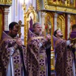 Литургия в Неделю Торжества Православия в кафедральном соборе святого благоверного князя Александра Невского.