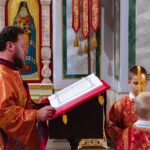 Божественная литургия в Неделю 6-ю по Пасхе в кафедральном Александро-Невском соборе.