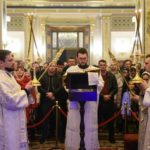 НОЧНОЕ РОЖДЕСТВЕНСКОЕ БОГОСЛУЖЕНИЕ ВОЗГЛАВИЛ ЕПИСКОП БАХЧИСАРАЙСКИЙ КАЛЛИНИК В КАФЕДРАЛЬНОМ СОБОРЕ СВЯТОГО БЛАГОВЕРНОГО КНЯЗЯ АЛЕКСАНДРА НЕВСКОГО Г. СИМФЕРОПОЛЯ.