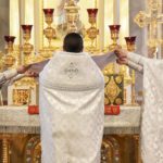 Литургия в Неделю 7-ю по Пасхе, святых отцов I Вселенского Собора (325) в кафедральном соборе святого благоверного князя Александра Невского г. Симферополя.