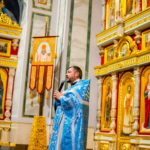 Литургия в праздник Сретения Господня в кафедральном соборе святого благоверного князя Александра Невского.