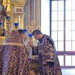 Богослужение в субботу 4-й седмицы Великого поста в кафедральном Александро-Невском соборе.