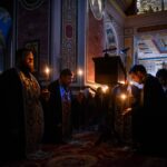 Повечерие с чтением канона преподобного Андрея Критского в Александро-Невском кафедральном соборе.