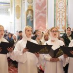 Литургия святителя Василия Великого в Великую субботу в кафедральном Александро-Невском соборе г. Симферополя.