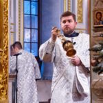 Литургия в кафедральном Свято-Александро-Невском соборе в праздник Крещения Господня.