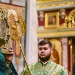 Всенощное бдение в кафедральном Свято-Александро-Невском соборе в канун престольного торжества.