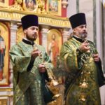 Всенощное бдение в кафедральном Свято-Александро-Невском соборе в канун престольного торжества.