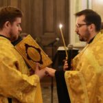 Богослужение в канун Недели 26-й по Пятидесятнице в кафедральном соборе святого благоверного князя Александра Невского.