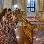 Божественная литургия в Неделю 5-ю Великого поста, преподобной Марии Египетской  в кафедральном Александро-Невского собора.