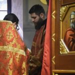 Божественная литургия в день памяти святой блаженной Матроны Московской в  нижнем храме (во имя святителя Гурия, Архиепископа Таврического) кафедрального Свято-Александро-Невского собора г. Симферополя.