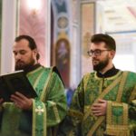 Всенощное бдение в кафедральном Свято-Александро-Невском соборе в канун престольного торжества.
