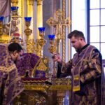 Литургия в Неделю Торжества Православия в кафедральном соборе святого благоверного князя Александра Невского.
