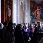 Повечерие с чтением канона преподобного Андрея Критского в Александро-Невском кафедральном соборе.