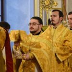 В ДЕНЬ ПАМЯТИ СОБОРА ВСЕХ СВЯТЫХ В ЗЕМЛЕ КРЫМСКОЙ ПРОСИЯВШИХ ПРЕОСВЯЩЕННЕЙШИЙ КАЛЛИНИК ЕПИСКОП БАХЧИСАРАЙСКИЙ ВОЗГЛАВИЛ БОЖЕСТВЕННУЮ ЛИТУРГИЮ В КАФЕДРАЛЬНОМ АЛЕКСАНДРО-НЕВСКОМ СОБОРЕ Г. СИМФЕРОПОЛЯ.