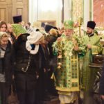 Всенощное бдение в кафедральном Свято-Александро-Невском соборе в канун престольного торжества.