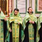 Всенощное бдение в кафедральном Свято-Александро-Невском соборе в канун престольного торжества.