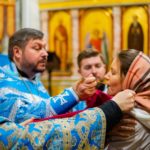 Литургия в праздник Сретения Господня в кафедральном соборе святого благоверного князя Александра Невского.