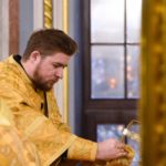 Литургия в Неделю 25-ю по Пятидесятнице, день памяти святителя Иоанна Златоустого, архиепископа Константинопольского.