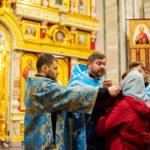 Литургия в праздник Сретения Господня в кафедральном соборе святого благоверного князя Александра Невского.