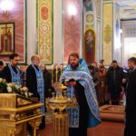 Праздничные богослужения в день празднования Введения во храм Пресвятой Богородицы, в кафедральном соборе святого благоверного князя Александра Невского