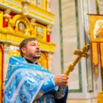 Литургия в праздник Сретения Господня в кафедральном соборе святого благоверного князя Александра Невского.