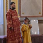 Поздняя Божественная литургия кафедральном Свято-Александро-Невском соборе г. Симферополя  в Неделю 17-ю по Пятидесятнице