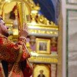 Богослужение в кафедральном Александро-Невском соборе в канун Недели 6-й по Пасхе, о слепом