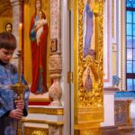 Праздничные богослужения в день празднования Введения во храм Пресвятой Богородицы, в кафедральном соборе святого благоверного князя Александра Невского