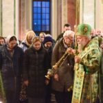 Всенощное бдение в кафедральном Свято-Александро-Невском соборе в канун престольного торжества.