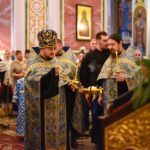Всенощное бдение в канун Недели 3-й Крестопоклонной в кафедральном Александро-Невском соборе.