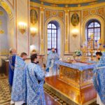 Праздничные богослужения в Александро-Невском кафедральном соборе в праздник Покрова Пресвятой Владычицы нашей Богородицы и Приснодевы Марии