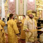 В НЕДЕЛЮ 2-Ю ПО ПЯТИДЕСЯТНИЦЕ ЕПИСКОП БАХЧИСАРАЙСКИЙ КАЛЛИНИК СОВЕРШИЛ БОЖЕСТВЕННУЮ ЛИТУРГИЮ В КАФЕДРАЛЬНОМ СОБОРЕ СВЯТОГО БЛАГОВЕРНОГО КНЯЗЯ  Г. СИМФЕРОПОЛЯ