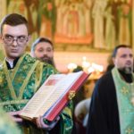 Всенощное бдение в кафедральном Свято-Александро-Невском соборе в канун престольного торжества.