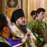 Всенощное бдение в кафедральном Свято-Александро-Невском соборе в канун престольного торжества.