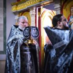 Первая в этом году Литургия Преждеосвященных Даров в Свято-Александро-Невском кафедральном соборе.